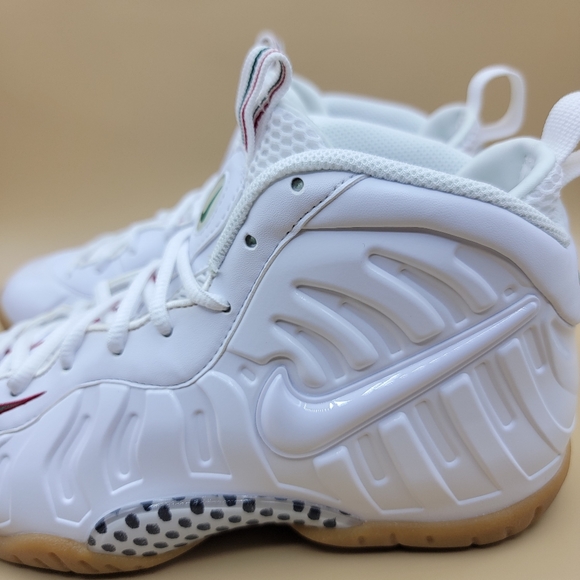 Nike Little Posite Pro GS "Gucci" Kids Shoes Size 6Y White Red Green 2015 W/Box - Picture 4 of 12